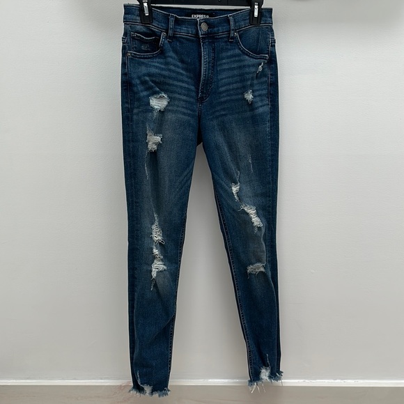 Express Denim - Express ankle high rise distressed jeans